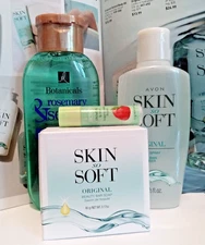 AVON 'SSS' & 'BOTANICALS' 4PC BATH SET - ALL NEW, SMELLS GREAT -  BUY NOW!!