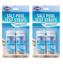 🔥(2-PACK) Clorox Salt Pool Test Strips for Testing Salt Levels & Balancer Level
