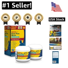 All-Natural Knee Pain Relief Gel with Fast-Acting Arnica - 2 Pack of 4oz Jars