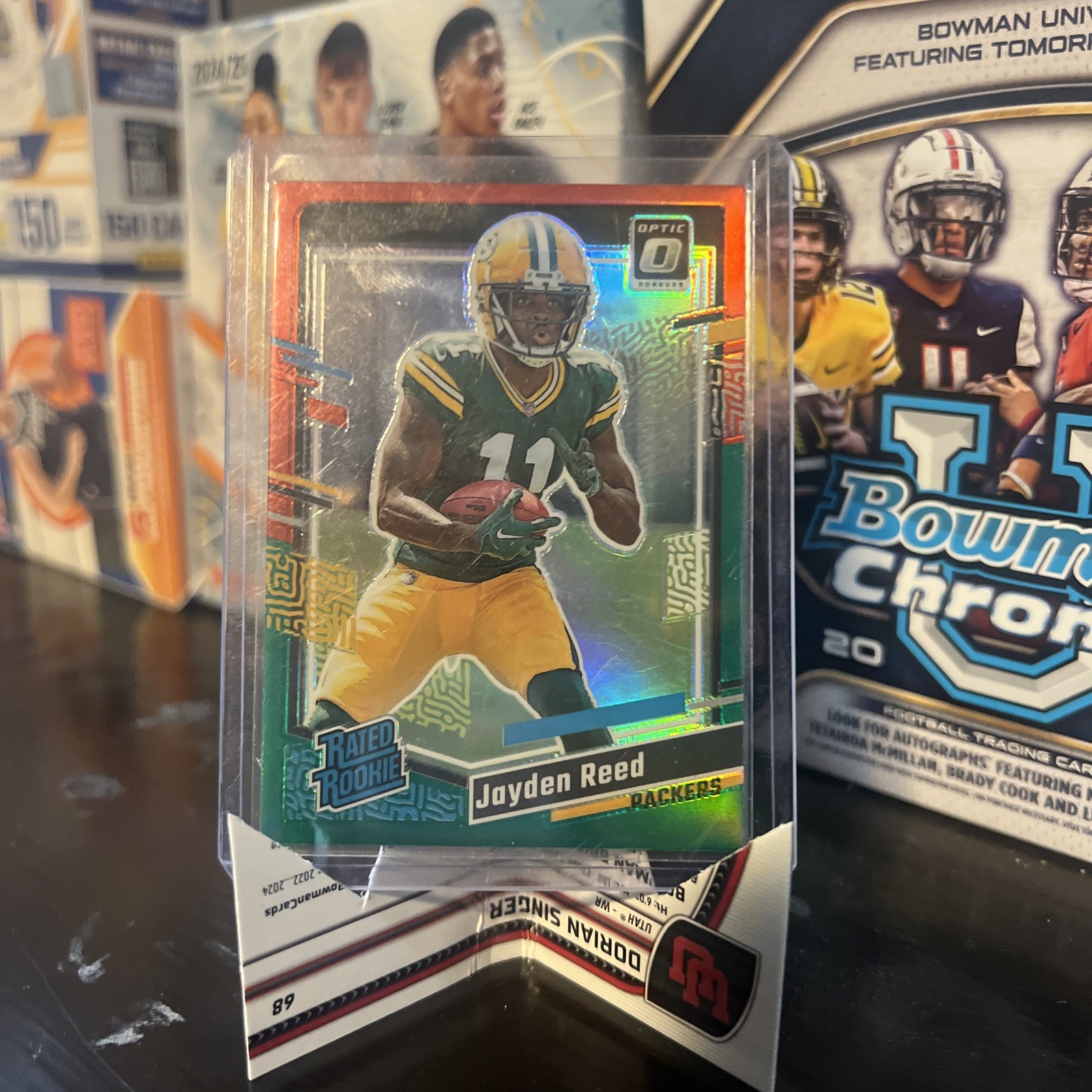 2023 Donruss Jayden Reed Optic Preview Red & Green - Green Bay Packers