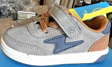 Stride Rite Munchkin Little Boy 6M Sneakers Easy On Strap Maxwell Gray NIB