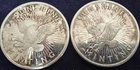 Sunshine Minting 2x 1 oz .999 Fine Silver Rounds