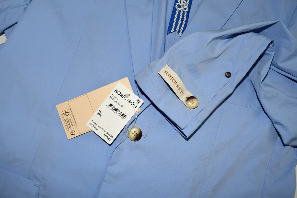 ¡NUEVO CON ETIQUETAS! Abrigo deportivo Scotch & Soda para hombre chaqueta elegante talla M algodón precio de venta sugerido por el fabricante 238 USD Foto 4 de 4