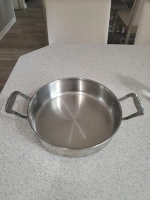 EMERIL 3 Qt. Skillet Stainless Steel Copper Core Double Handle  10.5in