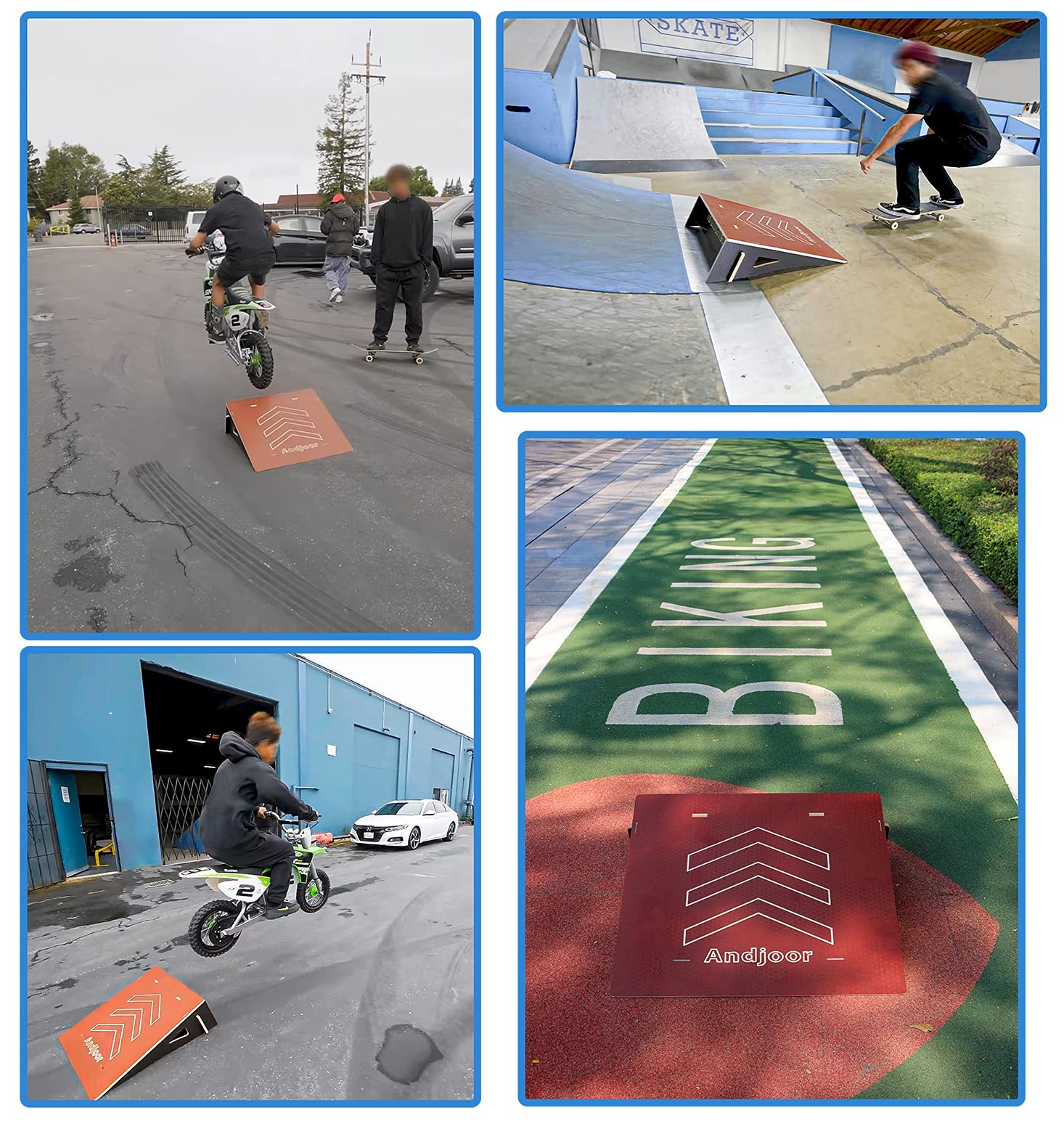 Kids Skateboard, BMX, Scooter, RC Car & Dirt Bike Ramp with Jumps