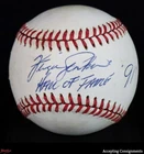 Fergie Jenkins Signed Inscribed "HOF 91" Rawlings OAL Baseball AUTO JSA COA
