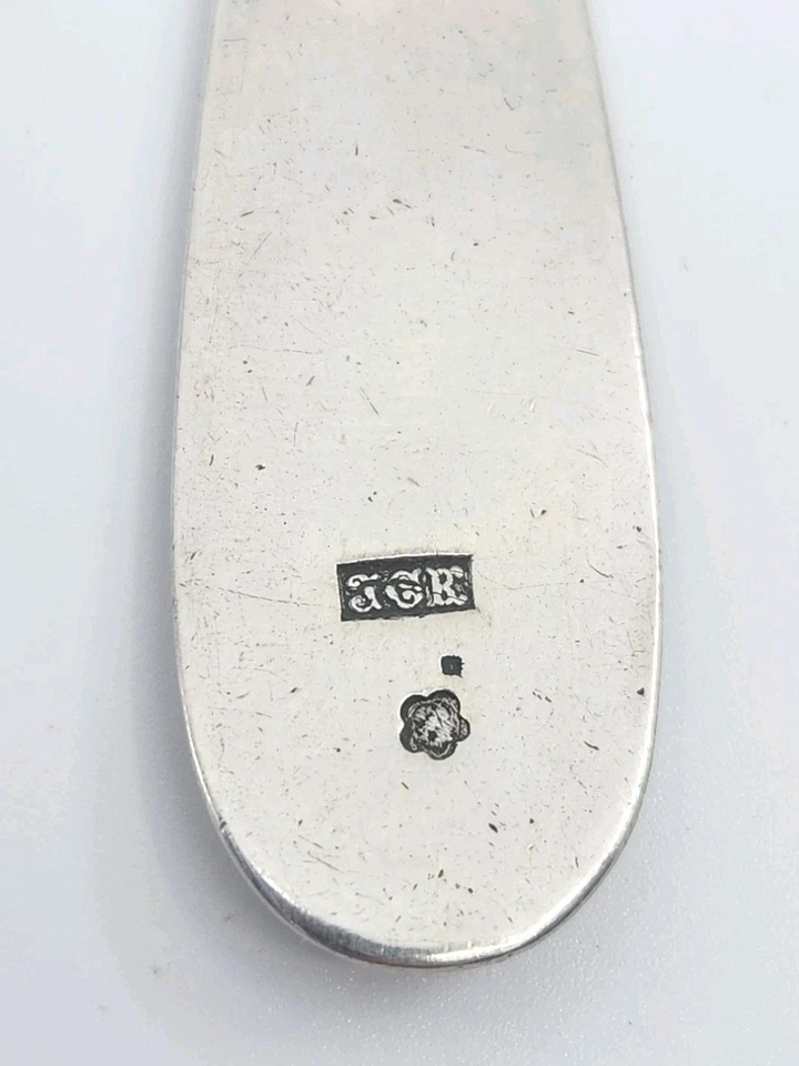 Антикварный английский набор из 2 ложек из чистого серебра, London J Gloster 1800-е гг. 110 г - Изображение 4 из 4