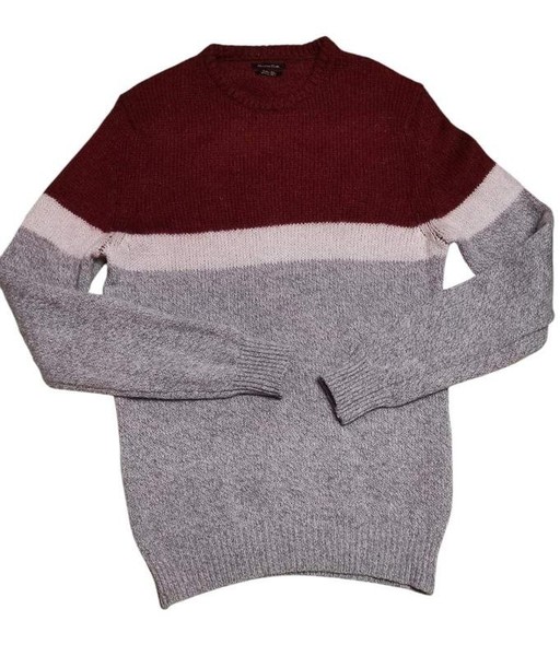 Men Massimo Dutti Sweater Grey Wool 40 /L / 48