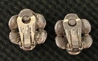 Vintage Jewelry Clip On Gold Tone & Pearl Cluster Design Earrings — photo 3