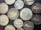 Standing Liberty Quarters , barber quarter and Kennedy half dollars. Junk silver