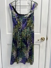 NINE WEST Fit & Flare Sleeveless Floral Party Dress SIZE 4 With Pockets PreLoved