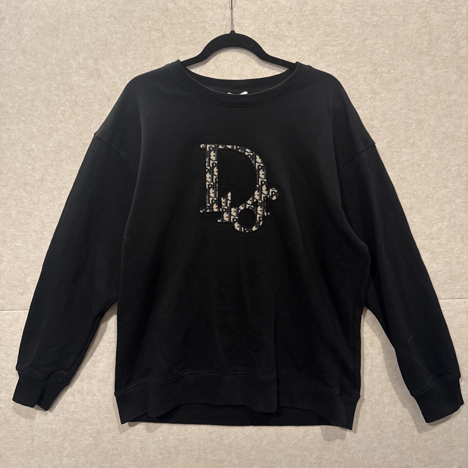 Dior Monogram Logo Embossed Pullover Crewneck Swe… - image 1