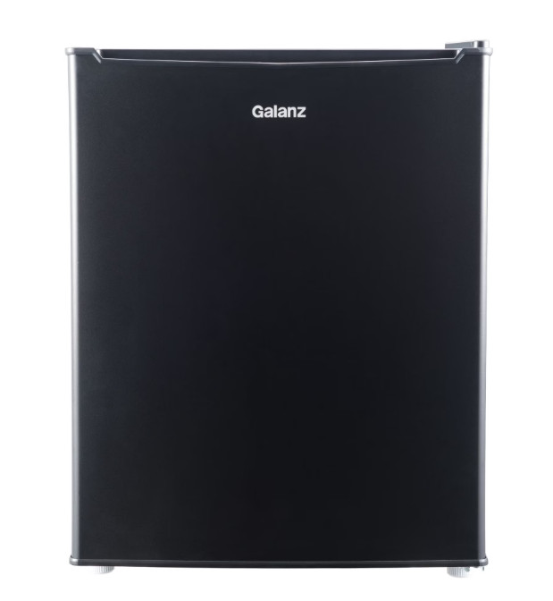 Galanz 2.7 Cu ft Single Door Mini Fridge, Black, Estar, New, Freeship