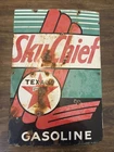 Vintage 1940s Texaco Sky Chief Porcelain Gasoline Sign