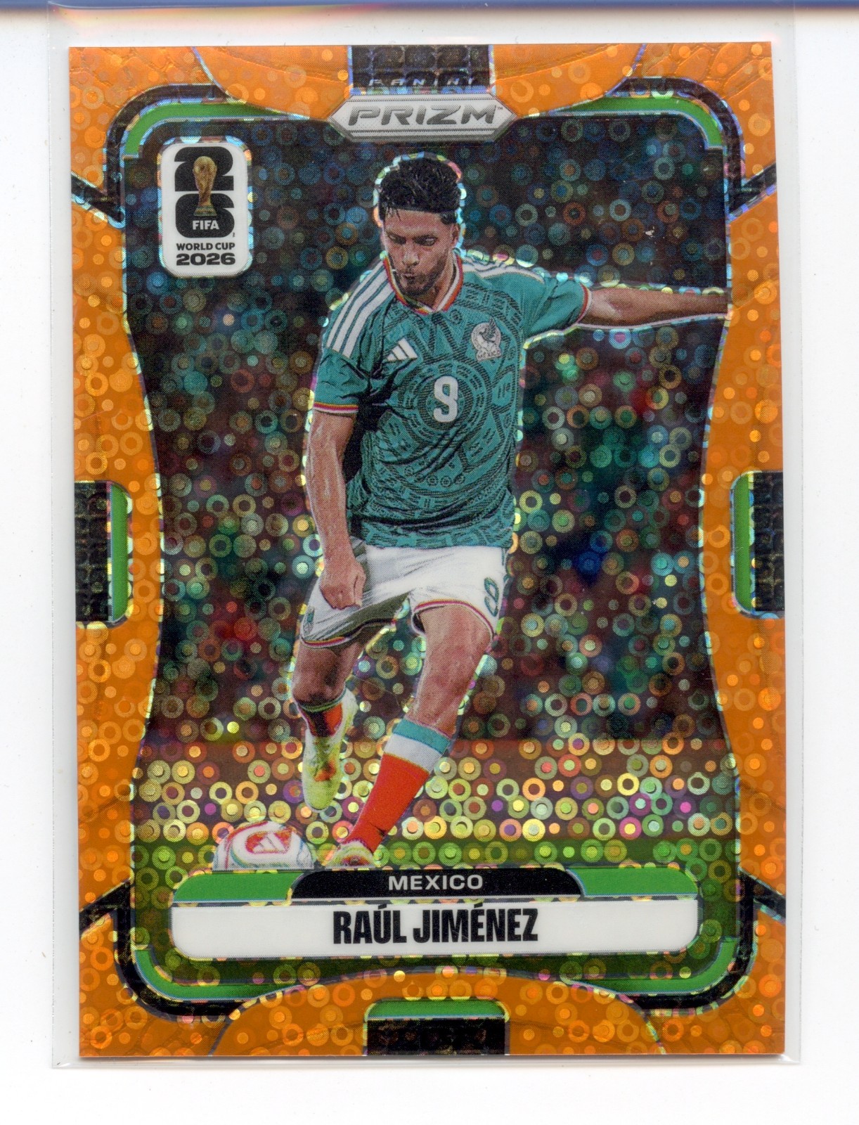 Raul Jimenez 2026 Prizm FIFA World Cup #284 Orange Disco #d'/299 Mexico