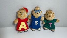 Vintage 1987 Alvin  The Chipmunks - Alvin, Simon, Theodore Plush Dolls Set of 3
