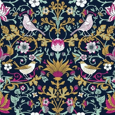 William Morris Peel and Stick Wallpaper Contact Paper Vintage Dark Floral