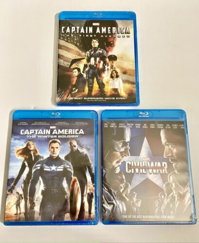 CAPTAIN AMERICA Trilogie 1-3 Filmsammlung [Blu-ray Sets Bundle] Marvel *NEU* - Bild 1 von 3