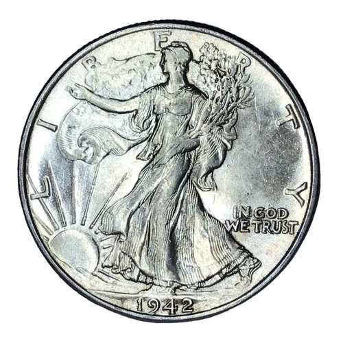 1942 50C Walking Liberty Half Dollar UNC #