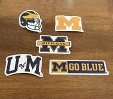 Michigan Wolverines Vinyl Sticker Decal Set Of 5 Brand New 