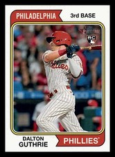 Dalton Guthrie RC 2023 Topps Heritage #305 Rookie Phillies Centered Mint.
