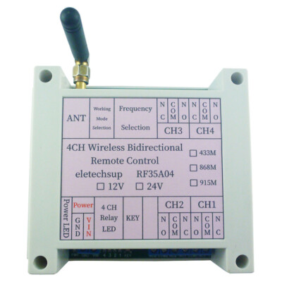 4CH 433M 868M Wireless Bidirectional FSK Remote Controller LED Feedback Switch