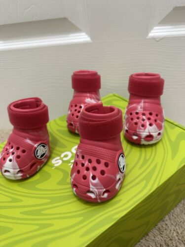 Limited Edition Crocs Pet Dog Boots Pink Dragon Fruit MEDIUM ✅IN HAND✅