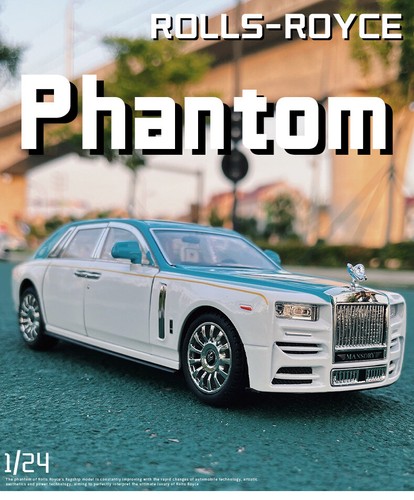 1:22 Rolls Royce Phantom Alloy Car Model Diecast & Toy Vehicles Metal Gift Kids - Picture 15 of 28
