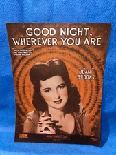 Vintage Sheet Music GOOD NIGHT WHEREVER YOU ARE Loc 20
