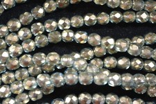 Czech Fire Polished 6mm round faceted glass beads - Halo Heavens