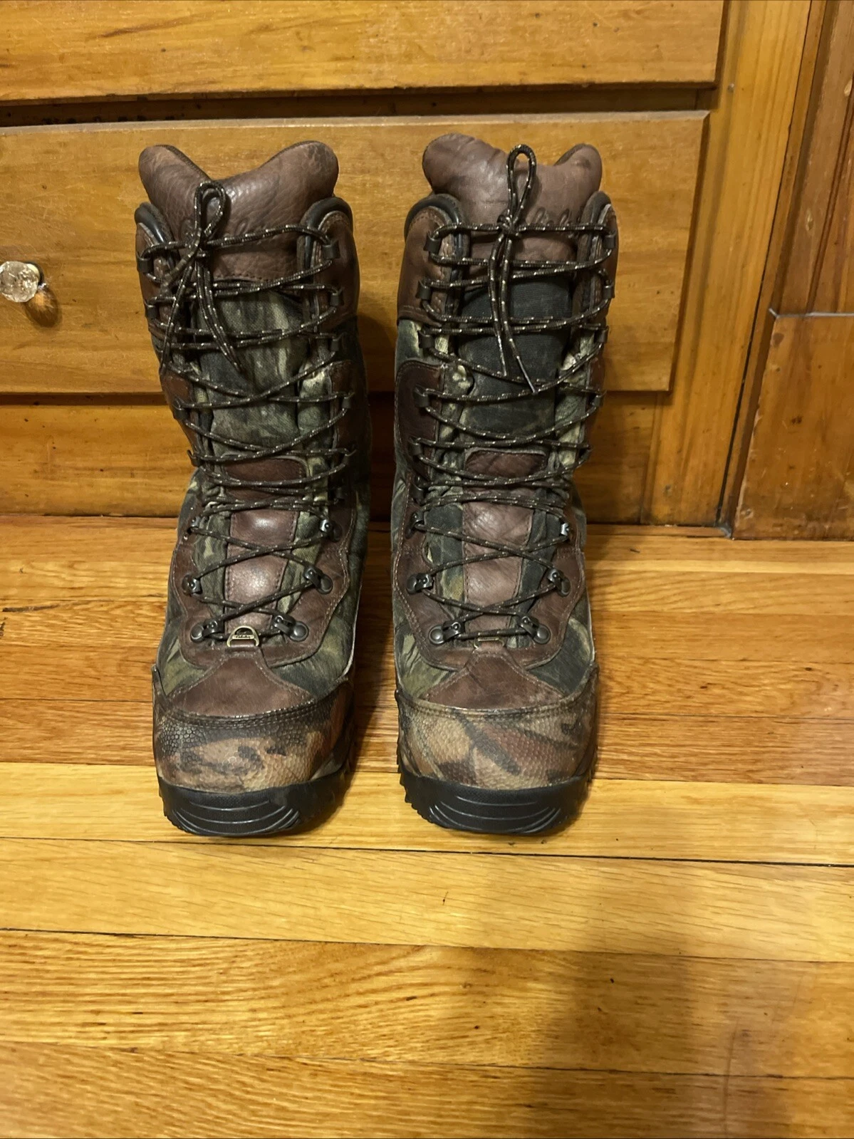 Cabela's Inferno DryPlus Thinsulate Leather Camo Boots hunting Men’s Size 10D