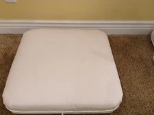 Frontgate Villette Lounge Outdoor Sofa Chair OTTOMAN Cushion 25x25 NEW White