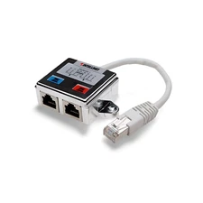 6in Network Splitter Cable Shielded 100BASET 10BASET - Silver