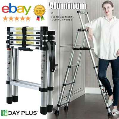 Aluminum Telescopic Extension Ladder Extendable Folding Multi-Use Step A-Frame