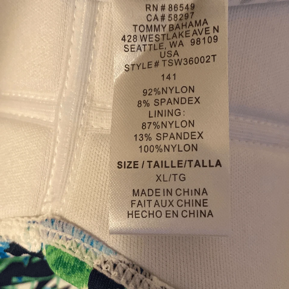 Tommy Bahama NUEVO CON ETIQUETAS Y2K Deadstock RARO DIFÍCIL DE ENCONTRAR Tankini Conjunto Traje de Baño Scenic Harbor Talla XL Foto 4 de 4