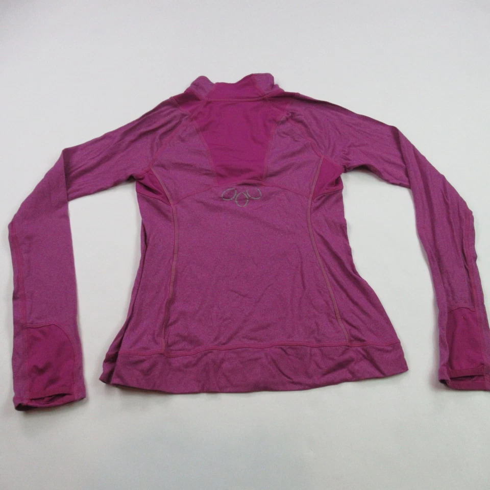 REI 衬衫女式 XS 长袖 1/4 拉链轻便锻炼休闲 — 第 4/4 张图片