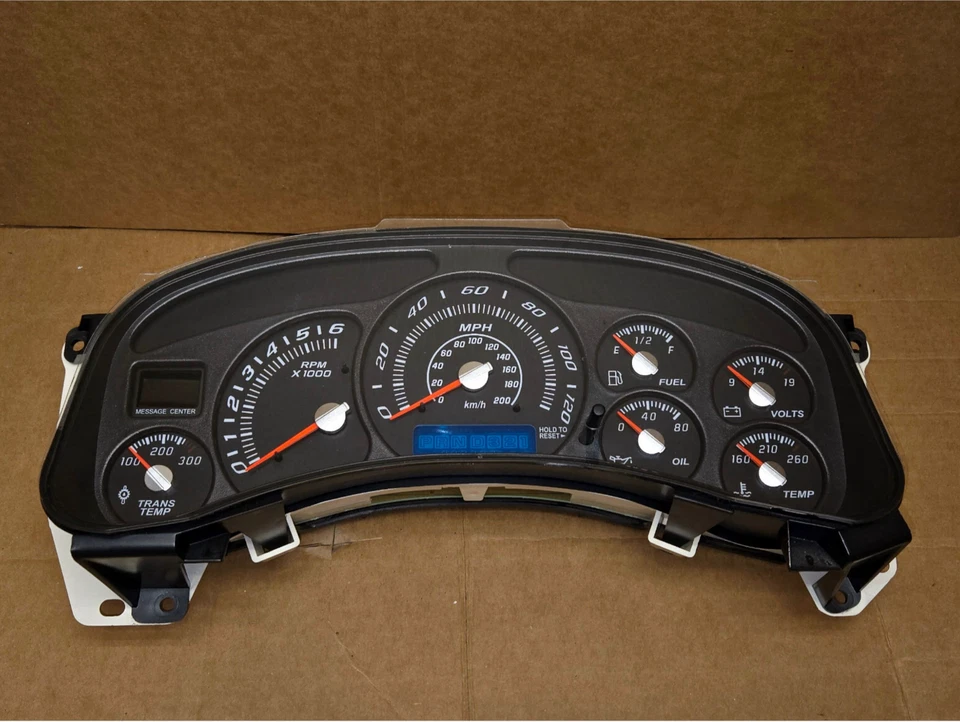 99-02 DENALI 7 GAUGE INSTRUMENT CLUSTER SPEEDOMETER REMAN TRANSMISSION 120MPH - Image 2 of 3
