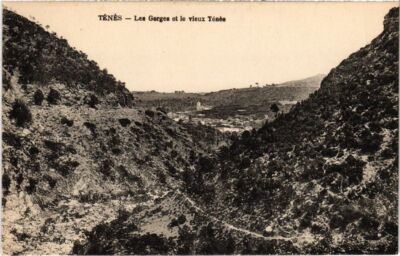 Old postcard AK ALGERIA TENES Les Gorges et le Vieux Tenes (1189868)