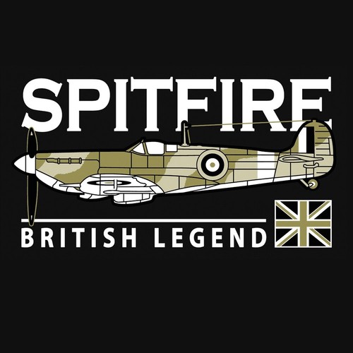 SUPERMARINE SPITFIRE SEGUNDA GUERRA MUNDIAL AVIÓN BORDADO BATALLA DE BRITAIN BUFANDA NEGRA. - Imagen 2 de 2