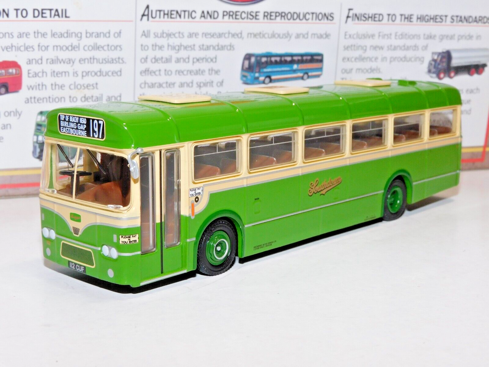 EFE BET STANDARD 36' BUS SOUTHDOWN ROUTE 197 EASTBOURNE 1/76 35301