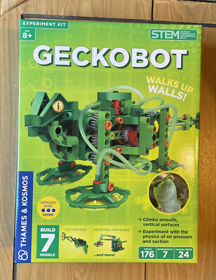Thames & Kosmos- Geckobot Build 7 Models -Walks Up Walls+Experiment Kit 