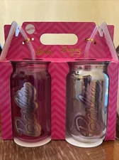 Barbie Limited Edition Dragon Glassware  Set of 2 Drinking Glasses w Straws BNIB