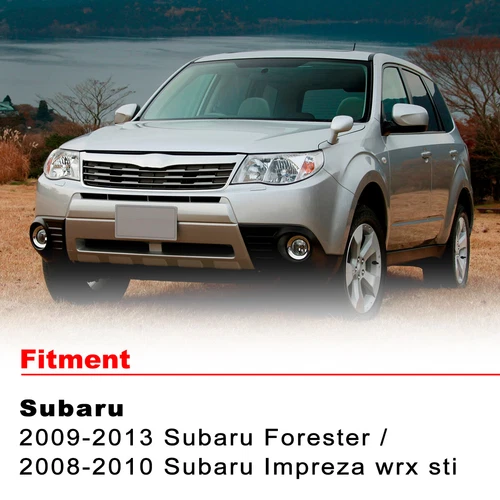 Fits 2009-2013 Subaru Forester Front Bumper Clear Lens Fog Lights Lamps w/Bulbs - Foto 10 di 14