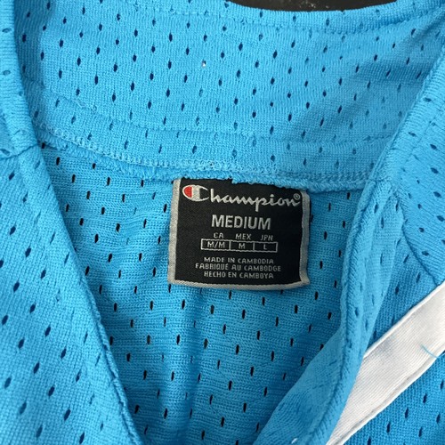 Champion Embroidered Baseball Teal JERSEY Size Medium - 第 5/7 張圖片