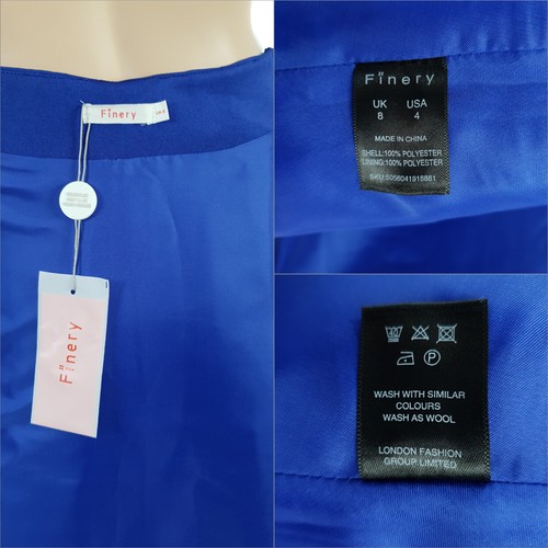 Finery Women's A Line Midi Skirt Flare Blue Size 8UK NWT - Picture 11 of 12