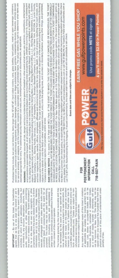 Boleto completo Noah Syndergaard 7 k Philadelphia Phillies vs New York Mets 27/08/2016 Foto 2 de 2