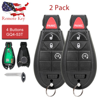 2 For 2013 2014 2015 2016 2017 2018-2021 Dodge Ram 1500 2500 3500 Remote Key Fob