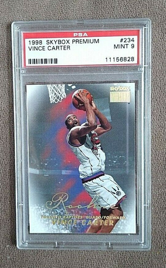 1998-99 Skybox Premium Vince Carter Rookie Card #234 ~ PSA Graded 9 Mint