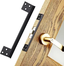 Door Latch Guard Home Security Door Lock Plate, Outswing Door Security Protector