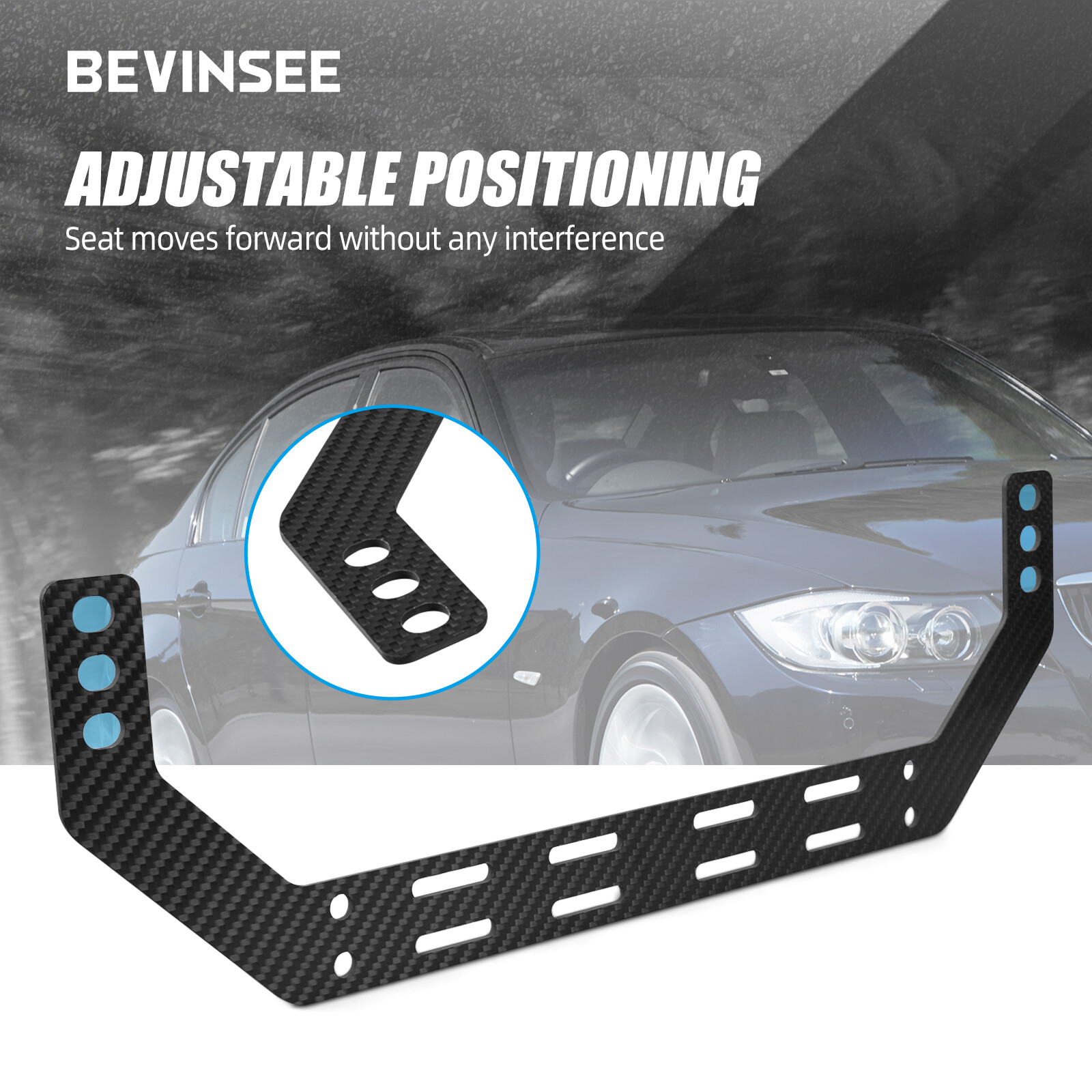 Support d'extincteur en acier noir pour chassis BMW Série 3 E90 E91 E92 E93 - 4